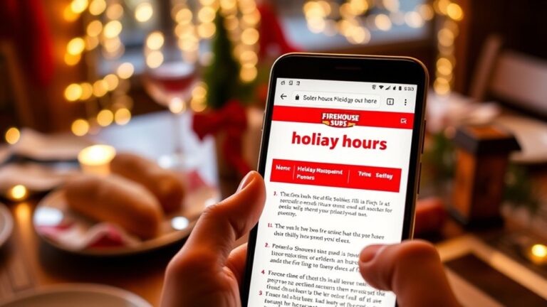 firehouse subs holiday hours
