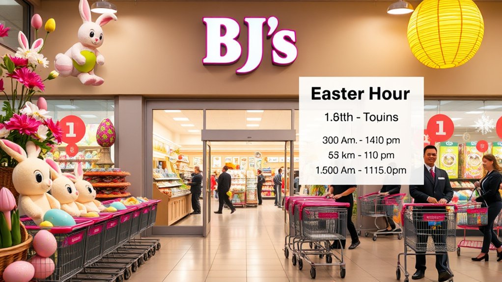 variable easter store hours
